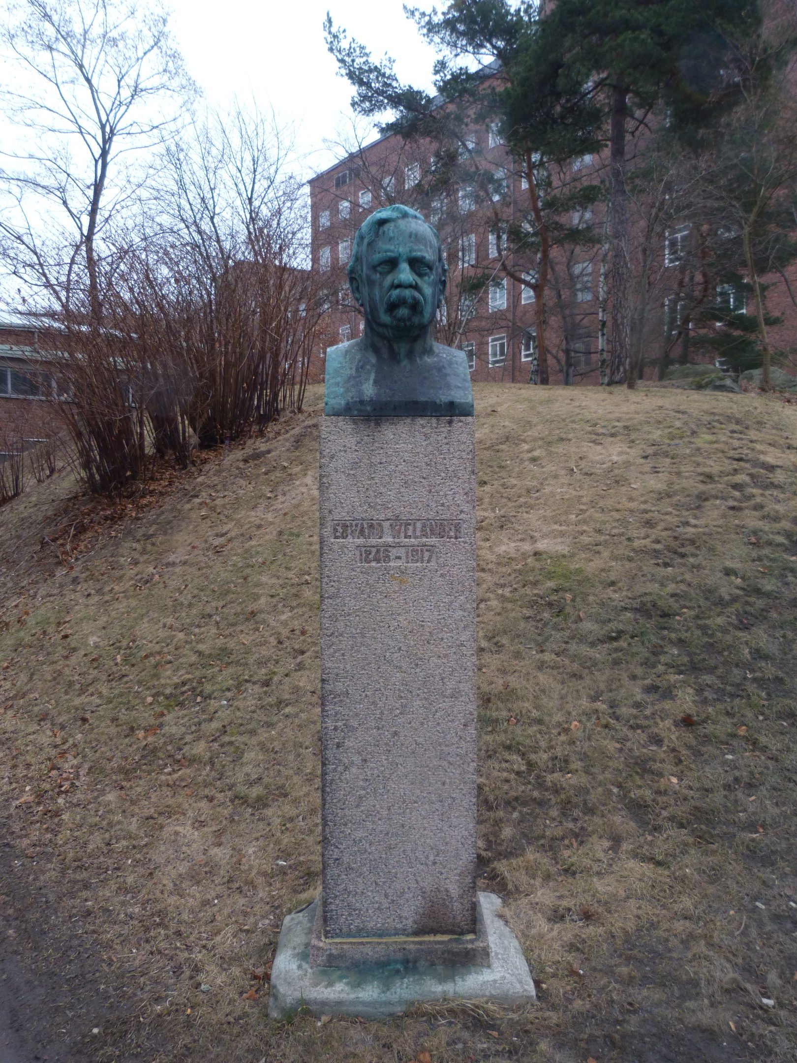 Edvard Welander's bust, Karolinska Institutet Solna Campus, Stockholm.JPG